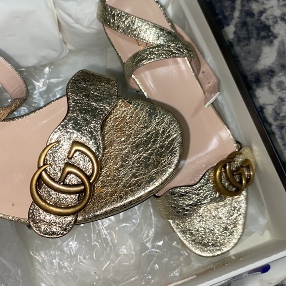 gucci marmont gold platform heels - Picture 4 of 7